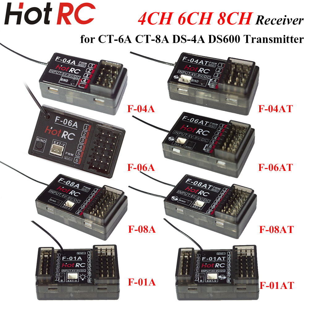 Rc Hobby Shops - Receptor Giroscópico HOTRC 2.4Ghz 4/6/8 Canales