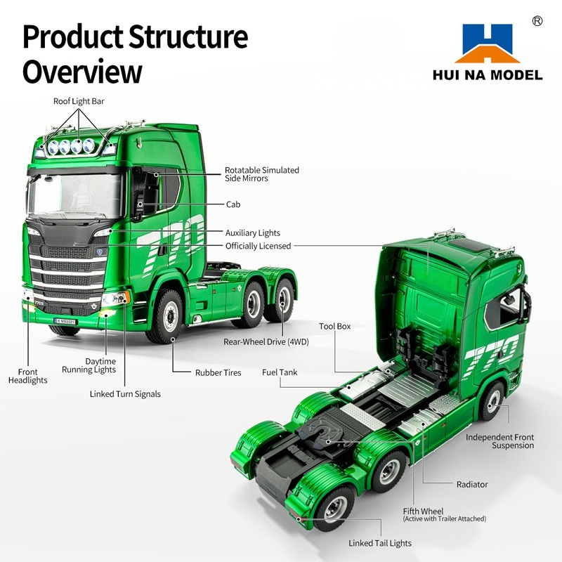 Rc Hobby Grade Truck - HUINA 1501 1502 Tractor RC a